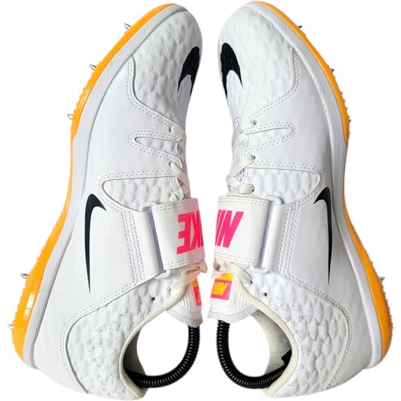 Nike Zoom High Jump Elite Spikes White Pink Orange Men’s 8 / Women’s 9.5 EUC - Picture 5 of 15